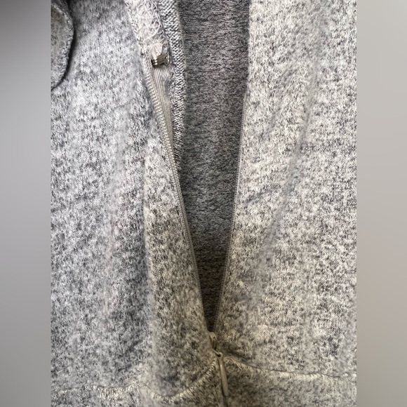 Lulus | Favorite Tune Heather Grey Faux Wrap Sweater Dress Sz M - Picture 6 of 10